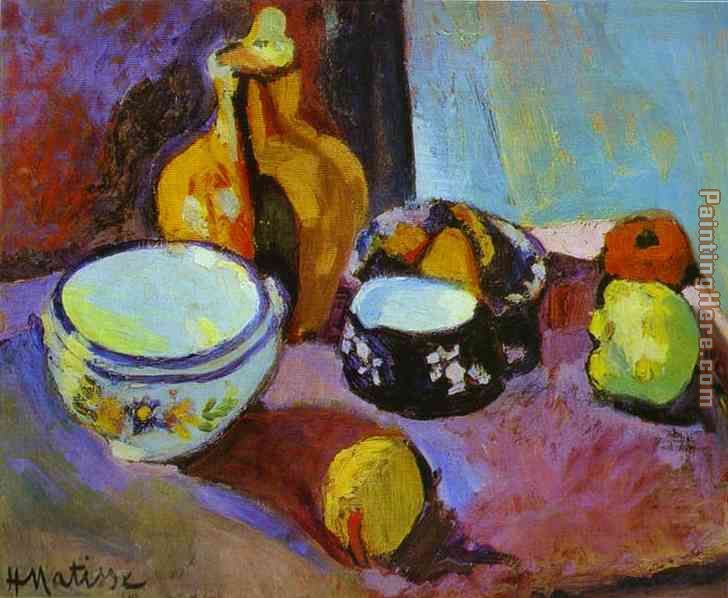 Dishes and Fruit painting - Henri Matisse Dishes and Fruit art painting